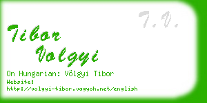 tibor volgyi business card